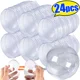 thumbnail image 2 of 1/24 piezas de bolas de plástico rellenables para hacer tú mismo, adornos huecos transparentes para colgar en el árbol de Navidad, caja de bolas abierta, decoración de regalo para fiesta de bodas, 2 of 5