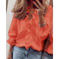 thumbnail image 1 of Camisa plisada de manga larga para mujer de primavera y verano Camisa de mujer, 1 of 6