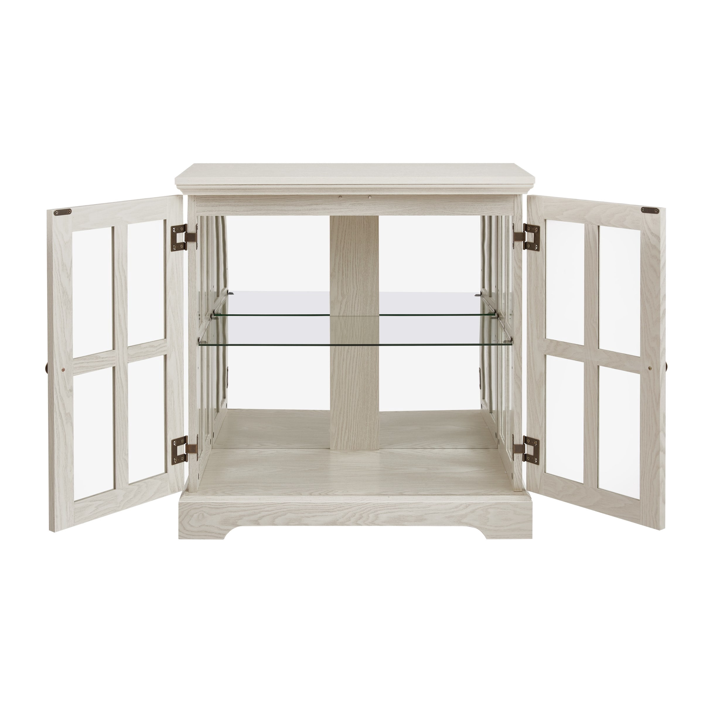 LED Curio Display Cabinet with Adjustable Shelves, White