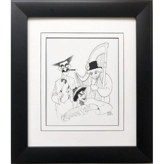 Al Hirschfeld "The Marx Brothers" CUSTOM FRAMED Decorative ART Print Generic