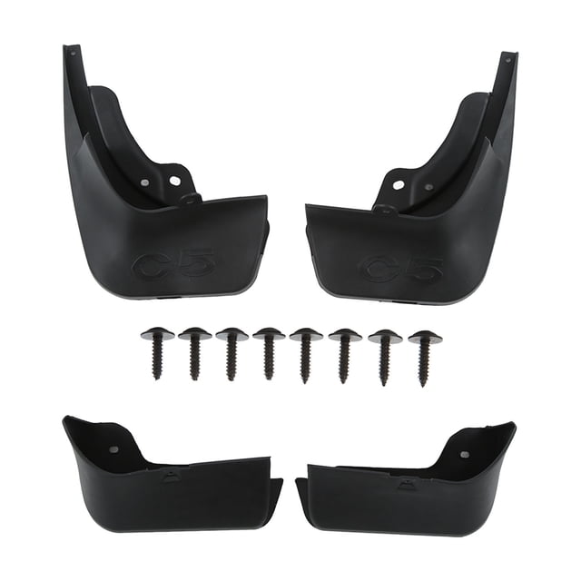 Mud Flaps, Scratch Proof Black Sand Guard Pre Drilled Front Rear 4PCS for Car