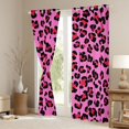 thumbnail image 3 of Manfei Animal Leopard Print Blackout Curtains Set of 2 (52x84 Each) for Female Men,Black Pink Window Curtains,Cheetah Print Curtains and Drapes,Breathable Home Decor, 3 of 6