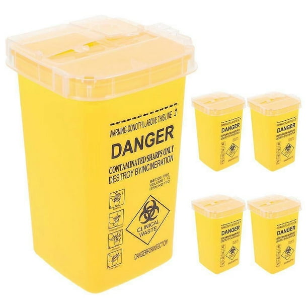 5pcs Multi-Purpose Sharps Container Barber Blades Disposal Salon Waste Blade Collection Waste needles storage box Sharps holder