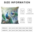 thumbnail image 5 of Orinice Peacocks Forest Waterfall Graphic Decorative Throw Pillow Cover Printed on Both Sides Spring Season Home Couch Living Room Sofa Bed 1PC 12x12in, 5 of 5