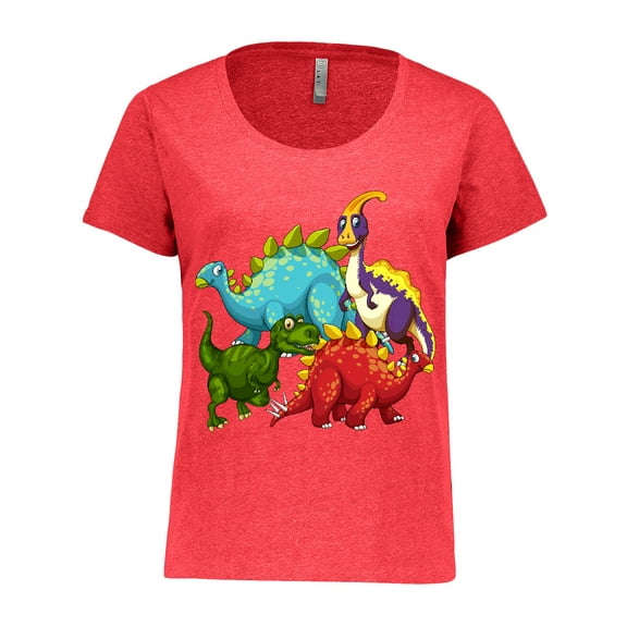 Inktastic Cute Dinosaurs Women's Plus Size T-Shirt