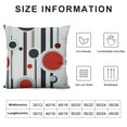 thumbnail image 5 of QZHH  White Black Red Modern Abstract Geometric Throw Pillow Covers Decorative Cushion Pillow Cases Square Pillowcases for Bed Sofa, 5 of 5
