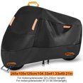 thumbnail image 1 of Cubierta de motocicleta impermeable al aire libre, lona de motocicleta 210D, cubierta protectora UV de poliéster grueso para Scooters de motocicleta, 1 of 5