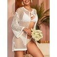 thumbnail image 2 of Charmo Women Long Sleeve Swimsuits Cover Ups Crochet Bathing Suit Bikini Beach Swimwear, 2 of 5