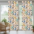 thumbnail image 5 of Outdoor Curtains for Patio Waterproof, Colorful Eucalyptus Leaves Outdoor Privacy Panels Grommet, Watercolor Botanical Modern Art Blackout Outside Curtains for Porch/Cabana 54"x84", 1 Panel, 5 of 8
