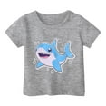 thumbnail image 2 of Zszcpp Summer Top For Teens Girl T-Shirts 2025 Short Sleeve Leisure Cool T Shirt Lovely Comfy Shark Ocean Tee Round Neck Blouse Kids Going Out Tops, 2 of 3