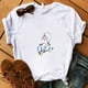 thumbnail image 5 of Puntoco - Camiseta holgada con cuello redondo para mujer con estampado de pájaro pequeño y animal Puntoco Puntoco-33, 5 of 9