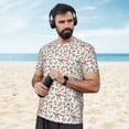 thumbnail image 4 of Wukai Cute Flower Print Men's Short-Sleeved Mesh T-Shirt,Quick-Dry Short Sleeve Workout T-Shirt-6X-Large, 4 of 8