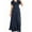 Navy blue, variant on Chiffon Junior Bridesmaid Dress for Girls V-Neck Flower Girl Dress Formal Dresses -Navy Blue-6Y
