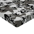 thumbnail image 2 of Ambesonne Camouflage Fitted Sheet 2 Pcs Set, Camouflage Concept, King, Black Grey Grey, 2 of 3