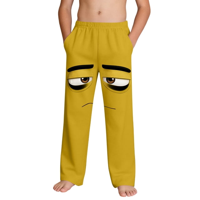 Pantalon pour Filles Imprimé Décontracté de Plage avec Poches 100 % Polyester