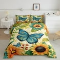 thumbnail image 2 of Castle Fairy Chic Flowers Bedding Comforter Set 2pcs for Boys Girls,Floral Sunflower Butterfly Twin Comforter Sets Microfiber,Vintage Aesthetic Breathable Bedding Set,Lightweight Room Decor, 2 of 8