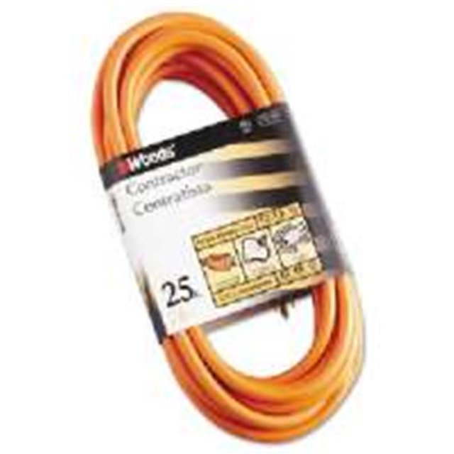 Woods 860-528 Rallonge Ronde en Vinyle pour Extérieur, 25 Pieds, Orange