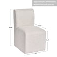 thumbnail image 3 of Duhome Modern Beige Linen-Look Swivel Accent Chair with Down Filling, Casters, and Versatile Use for Living Room or Office, 3 of 7