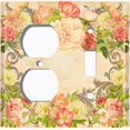 thumbnail image 4 of Metal Light Switch Plate Outlet Cover Pink Rose Frame Wallpaper ROS023, 4 of 13