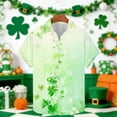 thumbnail image 1 of Blusa y camisa de manga corta con cuello vuelto para hombre Camisa de manga corta estampada para el Día de San Patricio Tops casuales con cuello vuelto Camisa Blusa Tops para hombre, 1 of 5