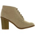 thumbnail image 2 of Qupid Varsity-01x Suede Lace Up Booties, 2 of 4