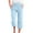 B-Light Blue, variant on Wyobmus Womens Summer Cotton Linen Pants High Waisted Wide Leg Drawstring Casual Button Loose Trousers With Pockets A-Navy