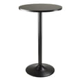 thumbnail image 1 of Pemberly Row Round Contemporary Wood/Metal Pub Table in Black, 1 of 7