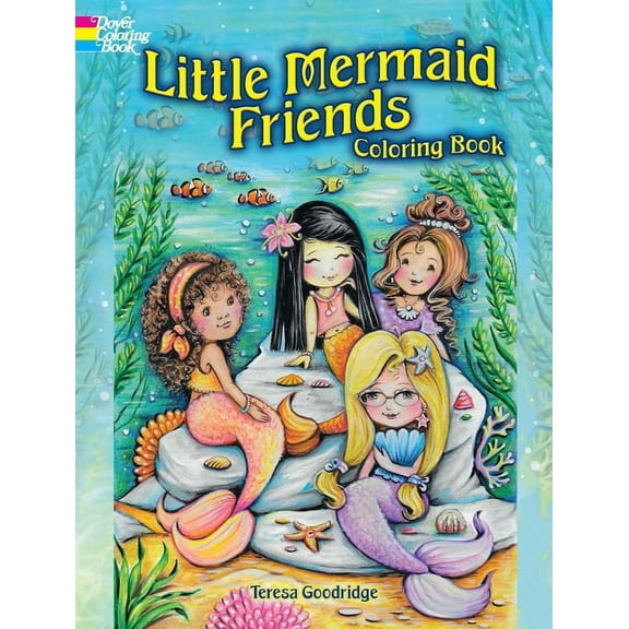Dover Fantasy Coloring Books Little Mermaid Friends Coloring Book, (Paperback)