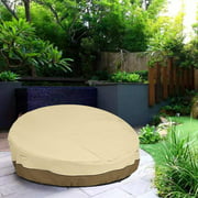 90" Heavy Duty 420D Waterproof Daybed Cover Outdoor Round Canopy Day Bed Sofa Cover Patio Furniture Covers Outside UV Weather Resistant