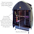 thumbnail image 3 of Cozzzy Cage Cover Model 4836DT Dome Top Parrot Bird Cages, 3 of 6