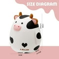 thumbnail image 2 of H&W Cow Piggy Bank, Unbreakable Coin Box for Kids, Cute Animal Money Bank Birthday for Boys Girls,Coin Saving Boxes (White), 2 of 10