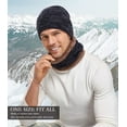 thumbnail image 2 of Viworld Mens Winter Beanie Hats Scarf Set Warm Knit Hats Skull Cap Neck Warmer with Thick Fleece Lined Winter Hat & Scarf for Women, 2 of 5