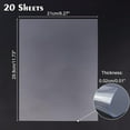 thumbnail image 2 of 20 láminas de plástico PVC transparente y flexible de 8,25 x 11,75 pulgadas con papel protector., 2 of 6