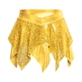 thumbnail image 7 of iiniim Girls Shiny Skirt And Top Set Ballroom Dancewear 2 Piece Dance Outfit for Cha-cha Performance Gold 16, 7 of 7