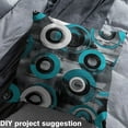 thumbnail image 2 of Manfei Blue Circle Sewing & Crafting Fabric (2 Yards), Black Gray White Home Decor Fabric by the Yard, Abstract Geometric Fabric by the Yard, Luxury Bedroom Decoration, 2 of 6