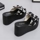 thumbnail image 5 of Amzcrzy Zapatos de mujer,Zapatos de mujer,Zapatillas de mujer, Sandalias con lazo y flores de boca de pez para mujer, cómodas zapatillas de suela gruesa Sandalias Mujer Zapatillas De Casa, 5 of 9