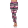 thumbnail image 1 of Womens Fits Most Printed Leggings, Burgundy - One Size, 1 of 1