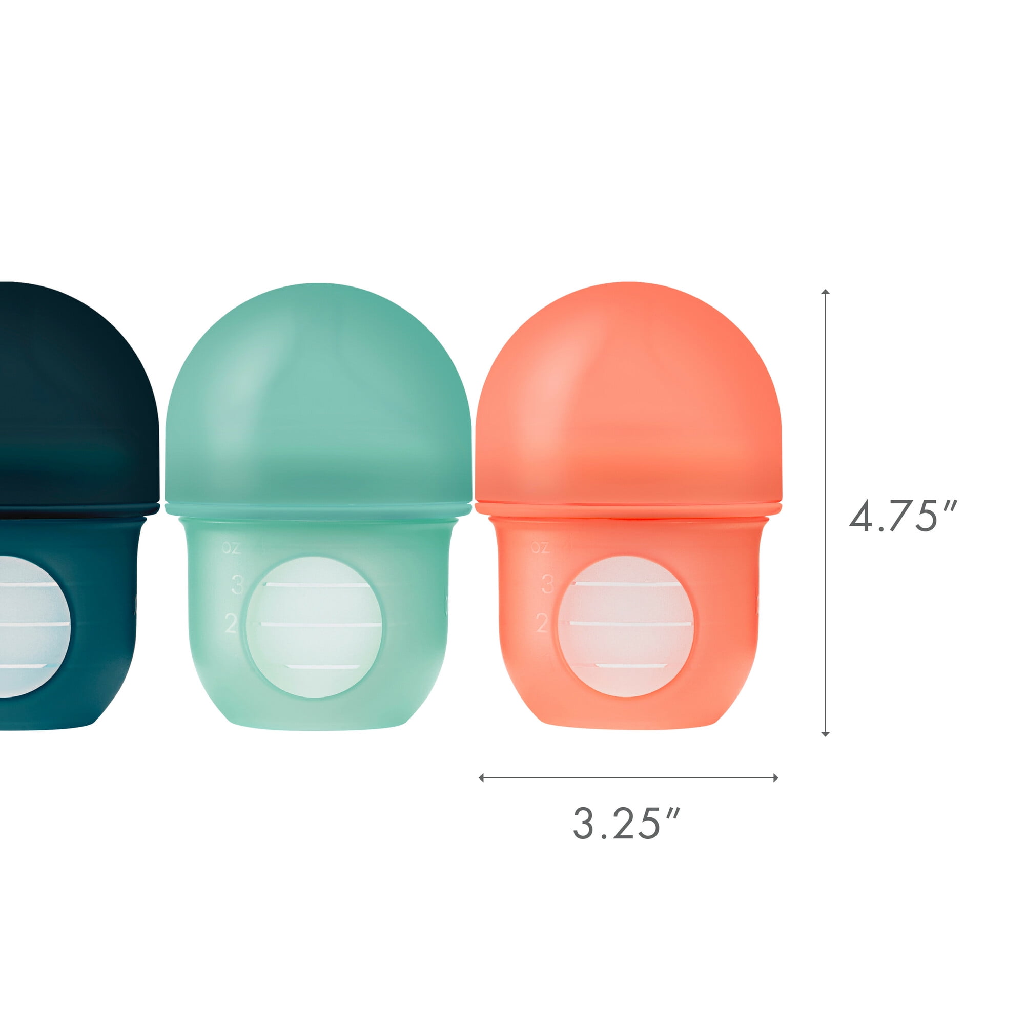 Boon NURSH® Reusable Silicone Pouch Bottles - 4oz - Mint (3pk)