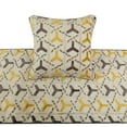 thumbnail image 2 of The HomeCentric King / Queen / Twin Grey & Yellow Designer CA King 86"x18" Bed Runner With 2 Pillow Cover, Beaded Bed Scarf on Velvet fabric - Tripod, 2 of 4