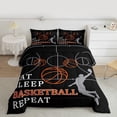 thumbnail image 2 of Castle Fairy Female Men Eat Sleep Basketball Bedding Comforter Set 2pcs,Sport Gaming Twin Comforter Sets Microfiber,Ball Game Breathable Bedding Set,Super Cozy Room Decor,Reversible, 2 of 8