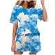 thumbnail image 1 of Conjunto de Pijama de las Mujeres de Moda Casual Color Sólido Casa Manga Corta Cuello Redondo Superior Y Pantalones, Ropa de Salón, 1 of 6