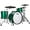 Green Sparkle, variant on Ludwig Classic Oak 3-piece Pro Beat Shell Pack With 24" Bass Drum Silver Sparkle