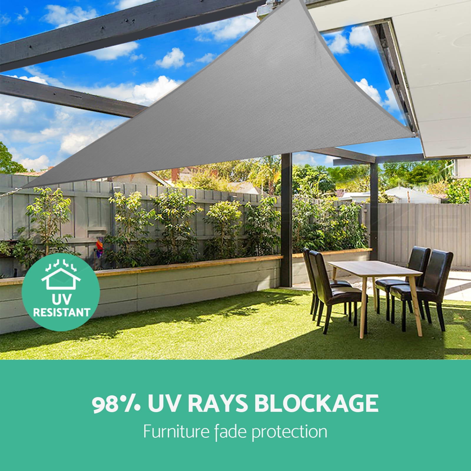 patio sun shade sail canopy 16 x 16 x 16 triangle shade cloth outdoor cover uv resistant fabric awning shelter for garden pergola yard carport