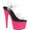 Clear Synthetic/Neon Bright Pink Glitter, variant on Women's Pleaser Adore 708UVG Ankle-Strap Platform Sandal