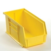 Plastic Storage Bin - Parts Storage Bin 5-1/2 x 10-7/8 x 5, Yellow, Lot of 12