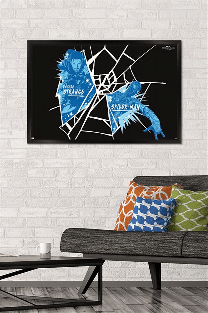 Marvel Spider-Man: No Way Home - Web Wall Poster, 22.375" x 34", Framed