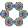 thumbnail image 3 of GZHJMY Mexican Talavera Round Placemats Set of 6, Non-Slip Table Mats Washable Heat Resistant Place Mats for Kitchen Dining Table Home Decor,15.4 Inch, 3 of 7