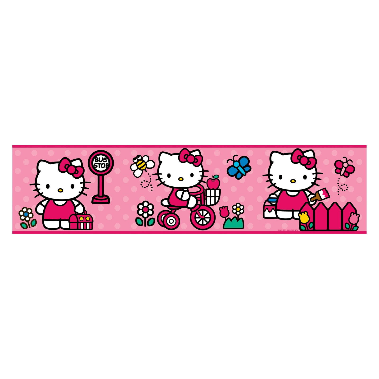 Hello Kitty The World of Hello Kitty Removable Border 5H in. x 15