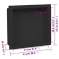 thumbnail image 2 of vidaXL Shower Niche Matt Black 16.1"x14.2"x3.9", 2 of 7