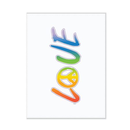 

Pride Rainbow Love and Peace Dish Towel